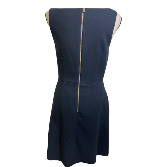 Eliza J sleeveless zipper back scallop trim pockets dress. Blue.size 4. … - Picture 7 of 11